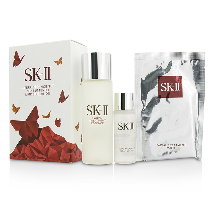 SK II Pitera Essence Set Red Butterfly Limited Edition: Essence 75ml + Clear Lotion 30ml + Mask 1pc 3pcsProduct Thumbnail