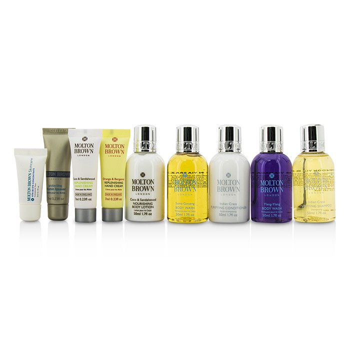 Molton Brown Refresh & Rejuvenate Travel Collection: Body Wash+Body Lotion+Shampoo+Conditioner+Hand Cream+Lipsaver+Eye Concentrate 9pcsProduct Thumbnail