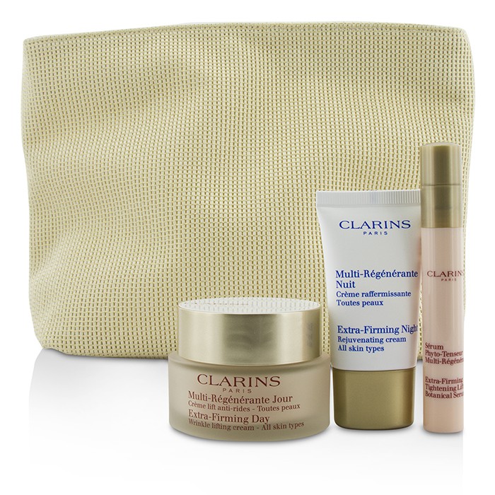 Clarins Super Skin Firmers Set: Extra-Firming Day Cream 50ml + Botanical Serum 10ml + Night Cream 15ml + Bag 3pcs+1bagProduct Thumbnail