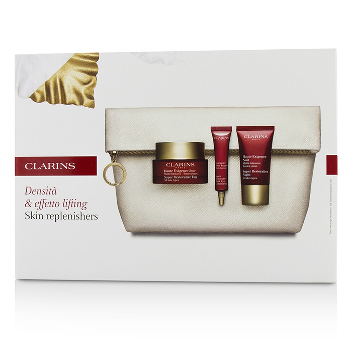 クラランス Clarins Skin Replenishers Set: Super Restorative Day Cream 50ml + Night Cream 15ml + Eye Concentrate 7ml + Bag 3pcs+1bagProduct Thumbnail