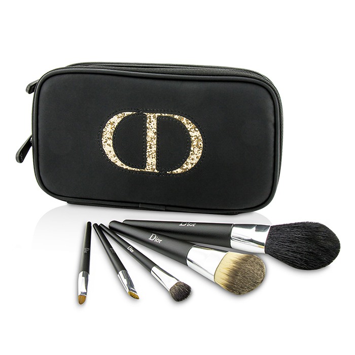 ディオール Christian Dior Backstage Brushes Professional Travel Brush Set (Powder, Fluid Foundation, Eyeshadow, Eyeliner, Lip) 5pcs+1caseProduct Thumbnail