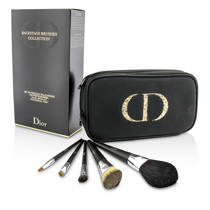 Christian Dior Backstage Brushes Professional Travel Brush Set (Powder, Fluid Foundation, Eyeshadow, Eyeliner, Lip) 5pcs+1caseProduct Thumbnail
