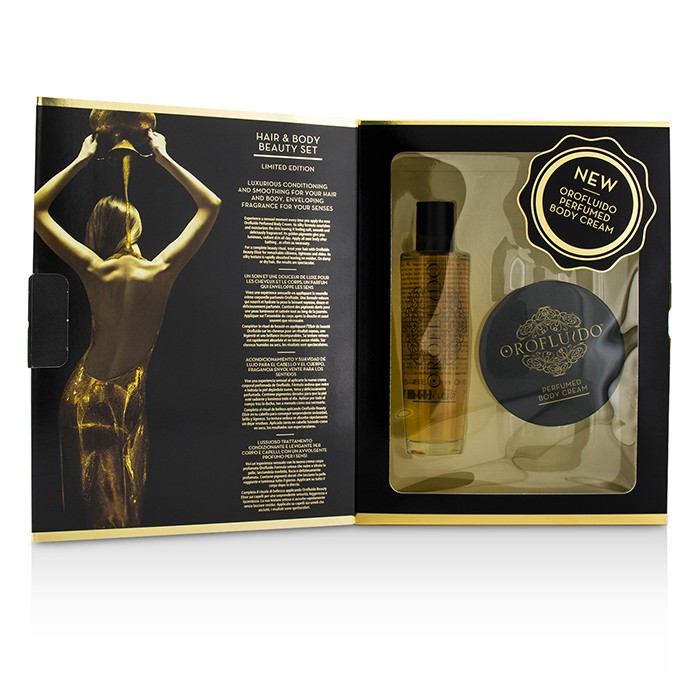 オロフルイド Orofluido Hair & Body Beauty Set: Beauty Elixir 100ml + Perfumed Body Cream 175ml (Limited Edition) 2pcsProduct Thumbnail