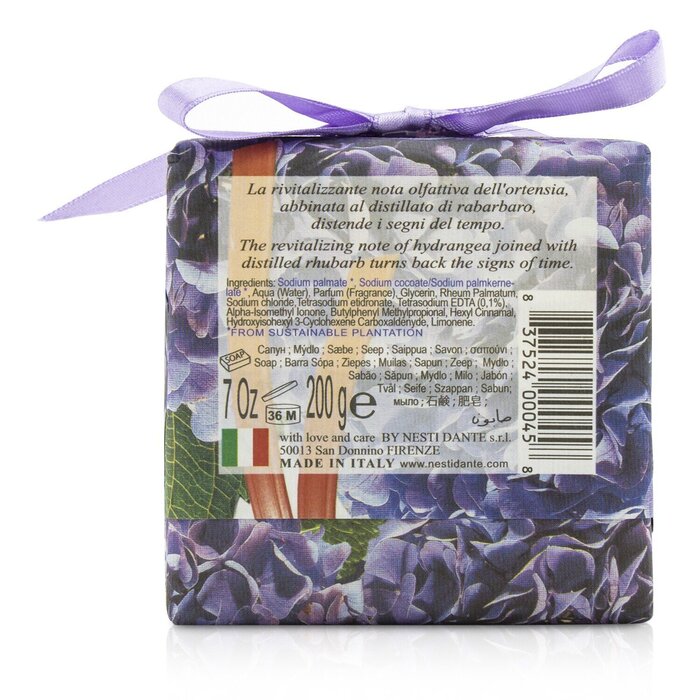 Nesti Dante Gli Officinali Soap - Hydrangea & Rhubarb - Tonic & Energizing 200g/7ozProduct Thumbnail