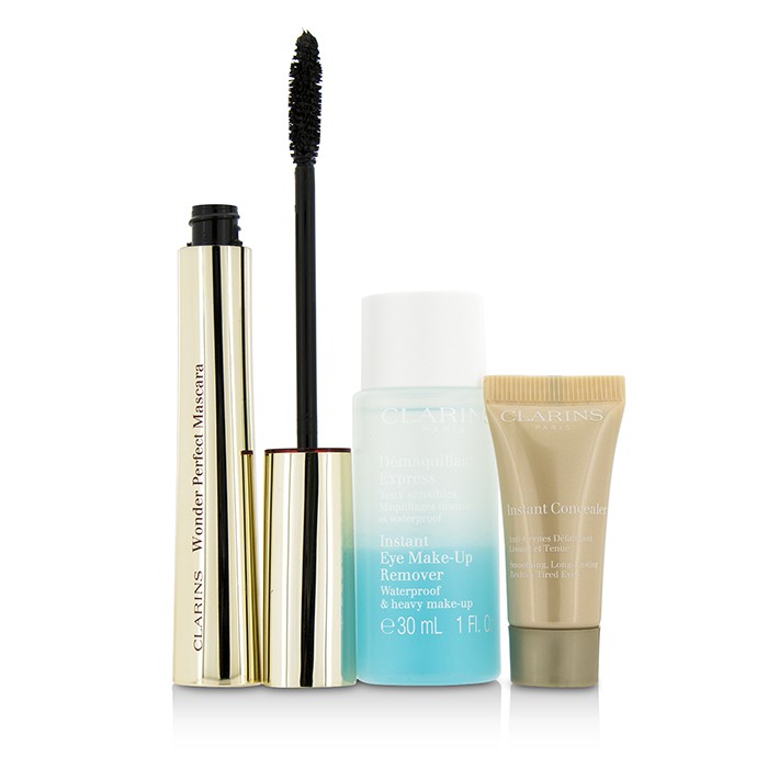 Clarins Eye Opening Beauty Set: 1x Wonder Perfect Mascara, 1x Mini Instant Eye Make Up Remover, 1x Mini Instant Concealer 3pcsProduct Thumbnail