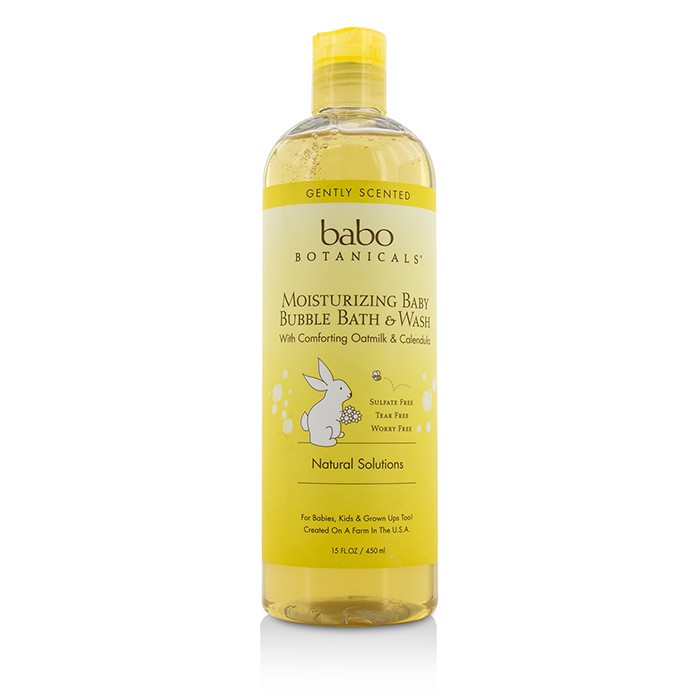 Babo Botanicals Moisturizing Baby Bubble Bath & Wash with Comforting Oatmilk & Calendula - For Sensitive & Dry Skin 450ml/15ozProduct Thumbnail