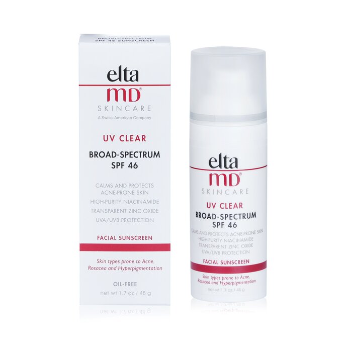 エルタMD EltaMD UV Clear Facial Sunscreen - For Skin Types Prone To Acne, Rosacea & Hyperpigmentation  48g/1.7ozProduct Thumbnail
