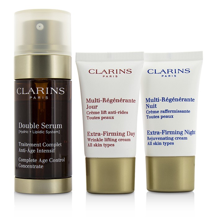 Clarins 克蘭詩 (嬌韻詩) 超凡緊致套裝：賦活雙精華 30ml + 日霜 15ml + 晚霜 15ml 3件Product Thumbnail