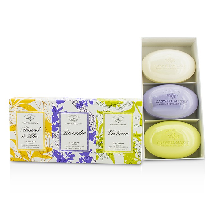 Caswell Massey Signature Soap Set: Almond & Aloe, Lavender, Verbena 3x150g/5.2ozProduct Thumbnail