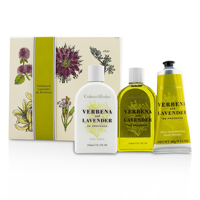 Crabtree & Evelyn Verbena & Lavender Essentials Set: Bath & Shower Gel 250ml + Body Lotion 250ml + Hand Therapy 100g 3pcsProduct Thumbnail