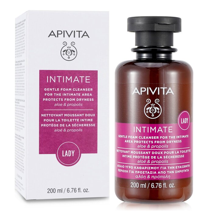 Apivita Intimate Gentle Foam Cleanser For The Intimate Area Protects From Dryness with Aloe & Propolis 200ml/6.8ozProduct Thumbnail