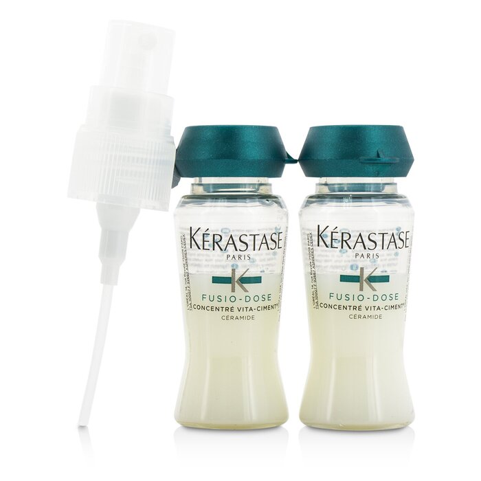 Kerastase Fusio-Dose Concentre Vita-Ciment Ceramide Îngrijire Refortifiantă (Păr Degradat, Supra-Procesat) 10x12ml/0.4ozProduct Thumbnail