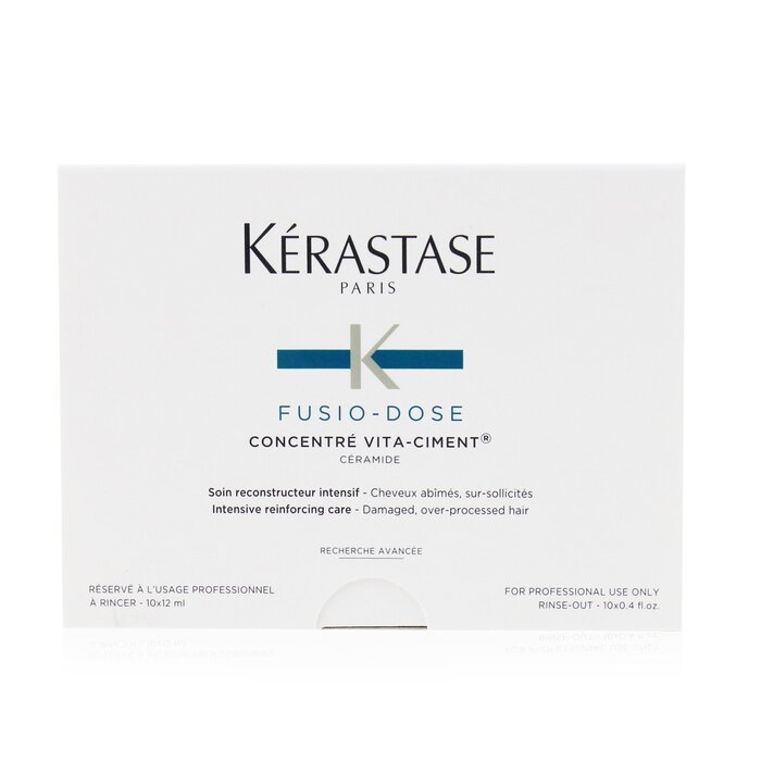 Kerastase Fusio-Dose Concentre Vita-Ciment Ceramide Εντατική Ενδυναμωτική Περιποίηση (Φθαρμένα, Επεξεργασμένα Μαλλιά) 10x12ml/0.4ozProduct Thumbnail