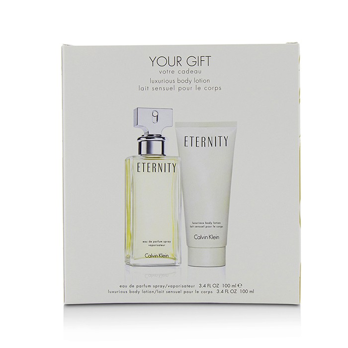 Calvin Klein Eternity Coffret: Eau De Parfum Spray 100ml/3.4oz + Luxurious Body Lotion 100ml/3.4oz 2pcsProduct Thumbnail