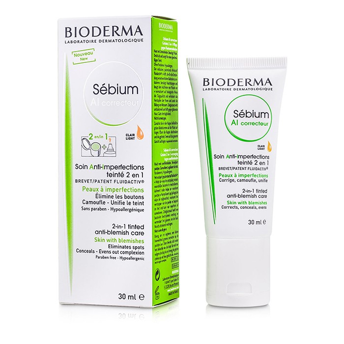 ビオデルマ Bioderma Sebium AI Corrective 2 in 1 Tinted Anti-Blemish Care (For Skin with Blemishes) - Clair Light (Exp. Date 10/2016) 30ml/1ozProduct Thumbnail