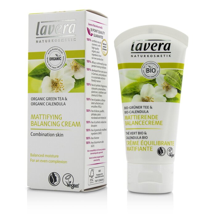 Lavera Organic Green Tea & Calendula Mattifying Balancing Cream (til kombinert hud) 50ml/1.7ozProduct Thumbnail