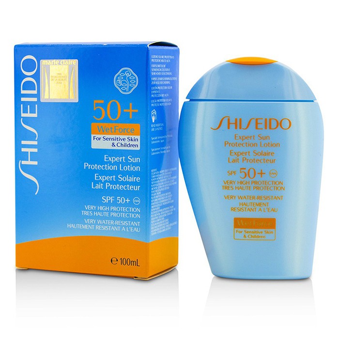 Shiseido Krem do opalania dla skóry wrażliwej i dla dzieci Expert Sun Protection Lotion WetForce For Sensitive Skin & Children SPF 50+ UVA 100ml/3.3ozProduct Thumbnail
