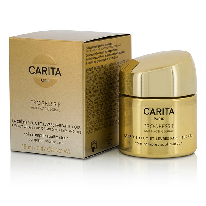 Carita Progressif Anti-Age Global Perfect Cream Trio Of Gold For Eyes & Lips 15ml/0.47ozProduct Thumbnail