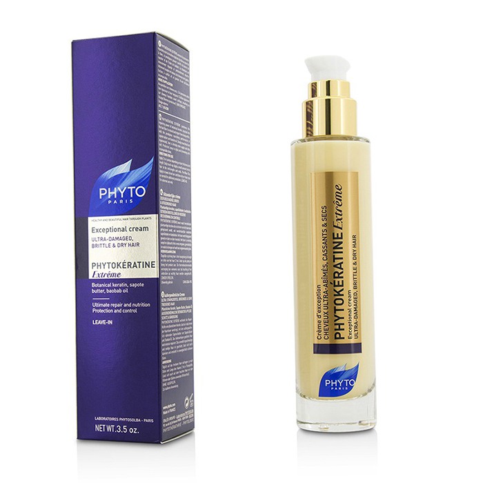 Phyto PhytoKeratine Extreme Exceptional Cream (Ultra-Damaged, Brittle & Dry Hair) 100ml/3.5ozProduct Thumbnail