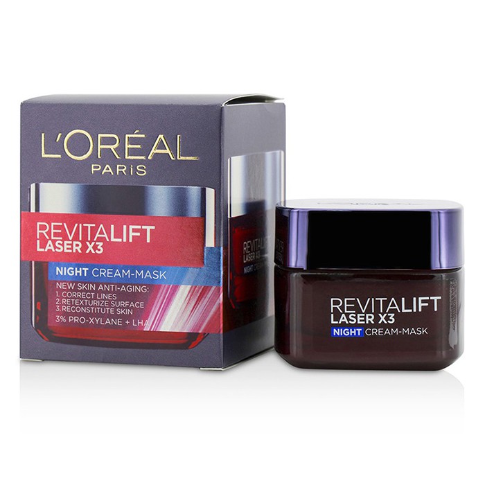 L'Oreal Revitalift Laser x3 New Skin Anti-Aging Night Cream-Mask קרם-מסכה אנטי-אייג'ינג 50ml/1.7ozProduct Thumbnail