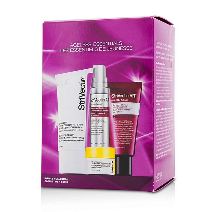 StriVectin Ageless Essentials Kit: Serum 7ml + Concentrate For Wrinkles & Stretch Marks 30ml + Night Treatment 33ml + Neck Cream 7ml 4pcsProduct Thumbnail