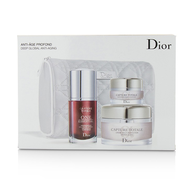 ディオール Christian Dior Capture Totale Deep Global Age-Defying Day Ritual Set: Multi-Perfection Creme 60ml+One Essential 30ml+Eye Treatment 15ml+Bag 3pcs+1bagProduct Thumbnail