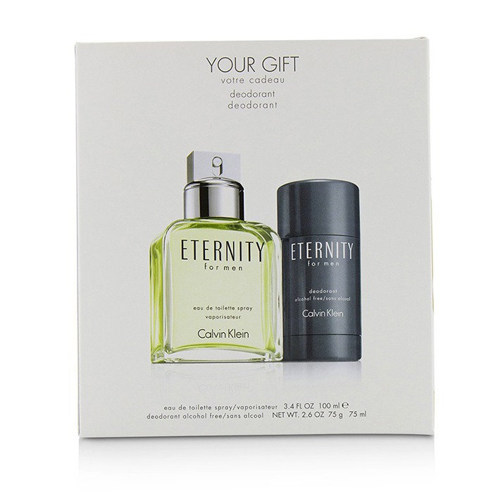 カルバンクライン Calvin Klein Eternity Coffret: Eau De Toilette Spray 100ml/3.4oz + Deodorant Stick 75g/2.6oz 2pcsProduct Thumbnail