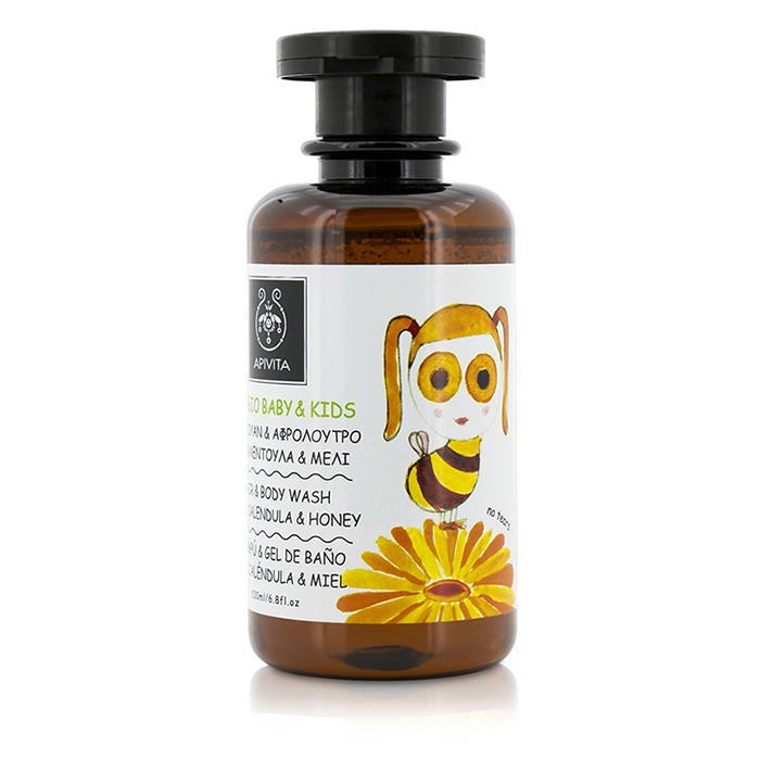 Apivita Eco-Bio Baby & Kids Hair & Body Wash With Calendula & Honey תרחיץ לגוף ולשיער קלנדולה ודבש עבור ילדים 200ml/6.8ozProduct Thumbnail