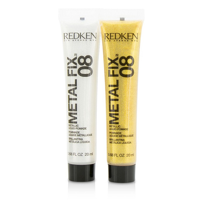 Redken Fashion Collection Metal Fix 08 Metallic Liquid Pomade (For Runway-Ready Silver and Gold Effects) 2x20ml/0.68ozProduct Thumbnail