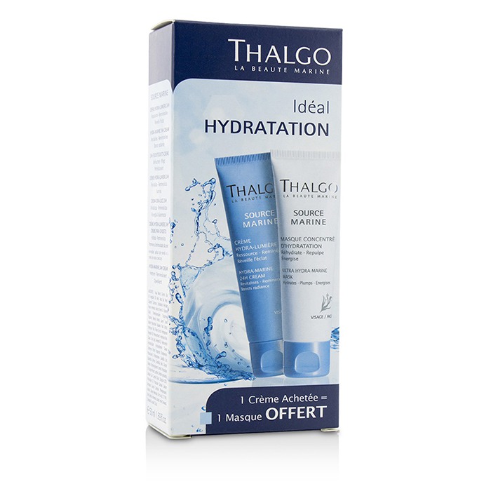Thalgo Ideal Hydration Kit: Hydra-Marine 24H Cream 50ml + Ultra Hydra-Marine Mask 50ml 2pcsProduct Thumbnail