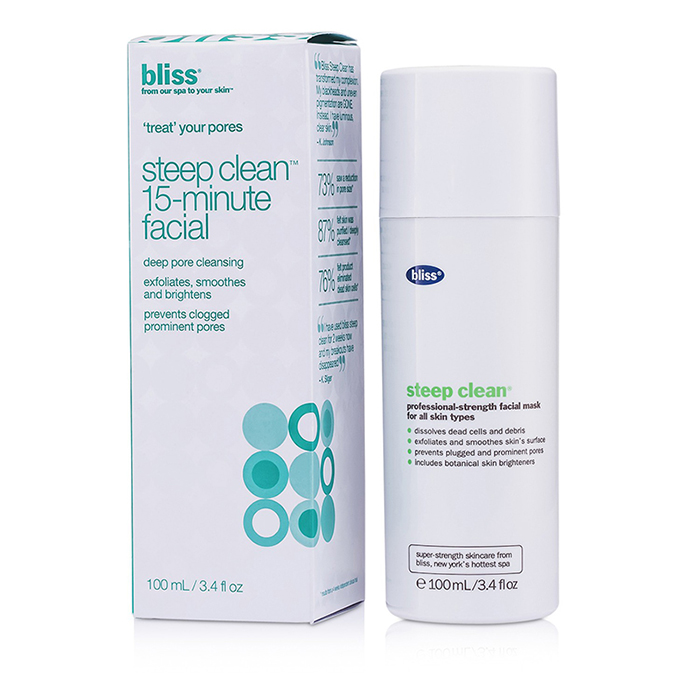 Bliss 必列斯  Steep Clean Pore Purifying Facial Mask (Oily Skin) 100ml/3.4ozProduct Thumbnail