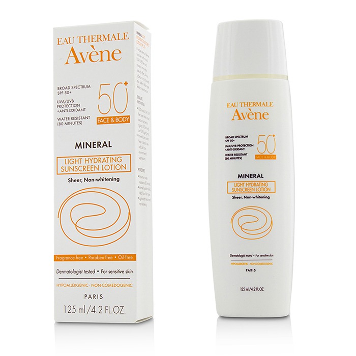아벤느 Avene Mineral Light Hydrating Sunscreen Lotion SPF 50 For Face & Body - For Sensitive Skin 125ml/4.2ozProduct Thumbnail