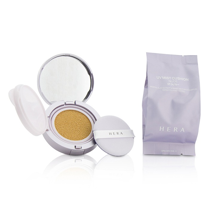 Hera 赫拉  UV Mist Cushion Nude Mineral Clay Water & Smart Vector UV Complex SPF34 With Extra Refill 2x15g/0.5ozProduct Thumbnail