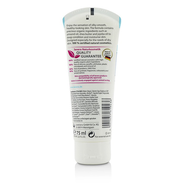 Lavera Intensive Care Basis Sensitiv Organic Almond Oil & Shea Butter Hand Cream קרם ידיים חמאת שיאה ושמן שקדים 75ml/2.5ozProduct Thumbnail