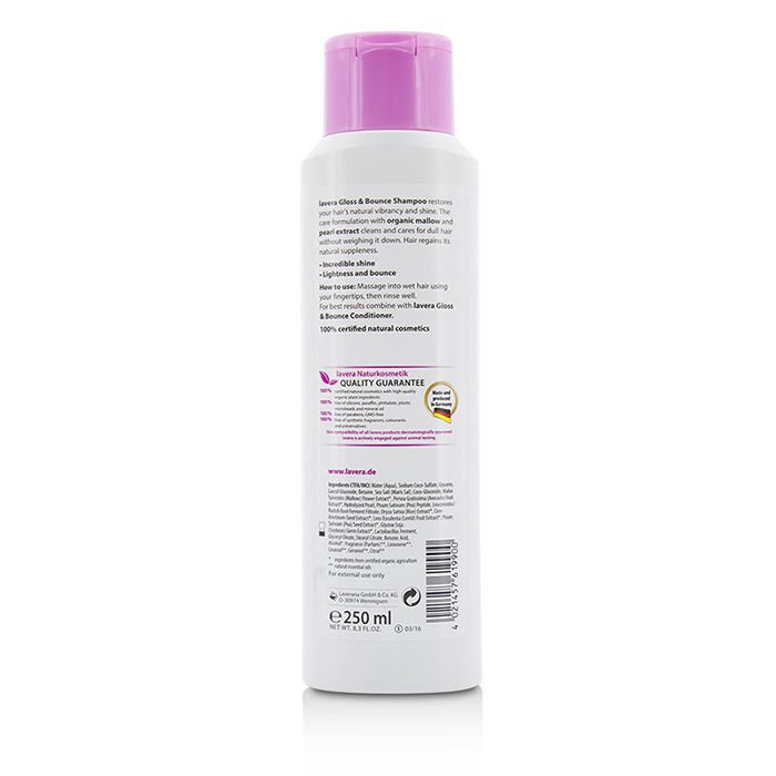 Lavera Organic Mallow & Pearl Extract Gloss & Bounce Shampoo (For Dull, Lifeless Hair) 250ml/8.3ozProduct Thumbnail