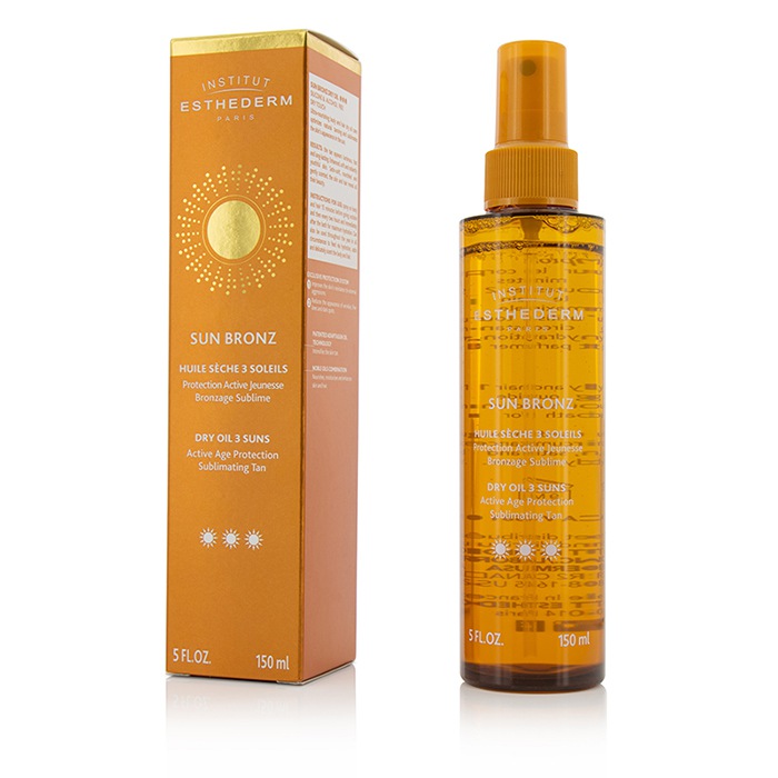 Esthederm Sun Bronz Dry Oil 3 Suns Active Age Protection Sublimating Tan - Strong Sun - For Body & Hair 150ml/5ozProduct Thumbnail