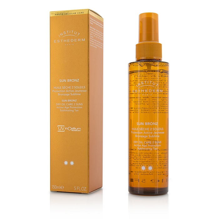 Esthederm Sun Bronz Dry Oil Care 2 Suns Active Age Protection Sublimating Tan - Moderate Sun - For Body & Hair 150ml/5ozProduct Thumbnail