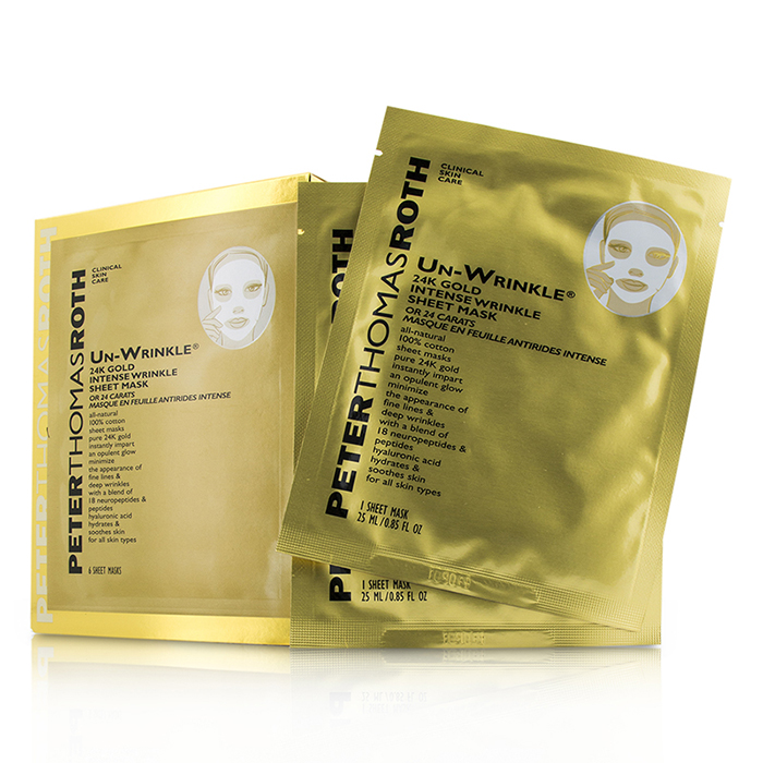 ピーター・トーマス・ロス Peter Thomas Roth Un-Wrinkle 24K Gold Intense Wrinkle Sheet Mask 6x25ml/0.85ozProduct Thumbnail