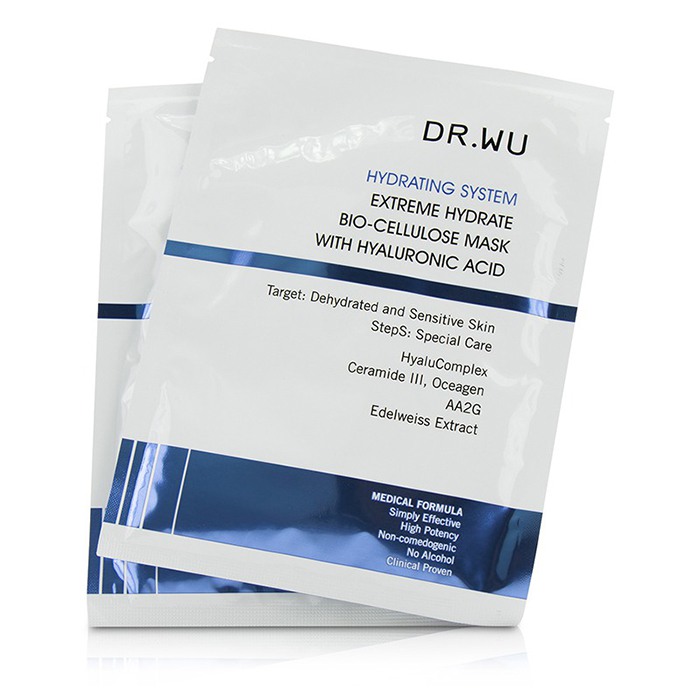 ドクターウー DR.WU Hydrating System Extreme Hydrate Bio-Cellulose Mask With Hyaluronic Acid 3pcsProduct Thumbnail