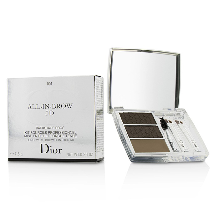 ディオール Christian Dior All In Brow 3D Long Wear Brow Contour Kit (2x Eyebrow Powder, 1x Eyebrow Wax, 3x Mini Applicator) 7.5g/0.26ozProduct Thumbnail