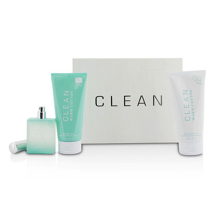 클린 Clean Clean Warm Cotton Coffret: Eau De Parfum Spray 60ml/2.14oz + Bath & Shower Gel 177ml/6oz + Body Lotion 177ml/6oz 3pcsProduct Thumbnail