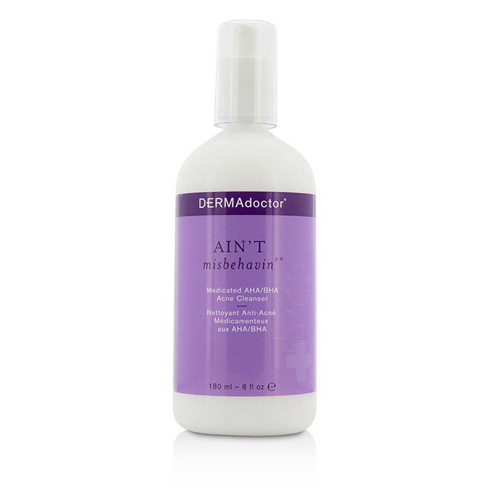 DERMAdoctor Ain't Misbehavin' Medicated AHA/BHA Acne Cleanser - For Oily, Blemish-Prone or Combination Skin 180ml/6ozProduct Thumbnail