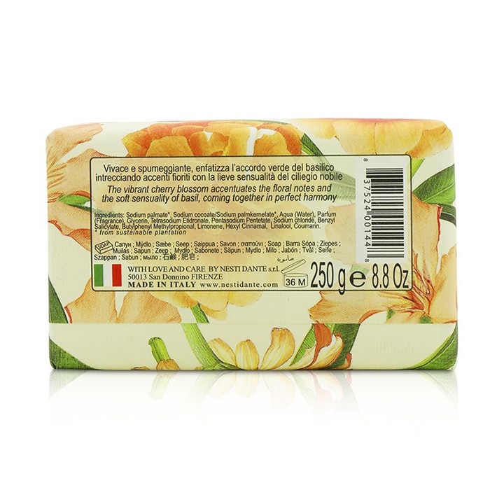 Nesti Dante Romantica Sensuous Natural Soap סבון טבעי - Noble Cherry Blossom & Basil 250g/8.8ozProduct Thumbnail