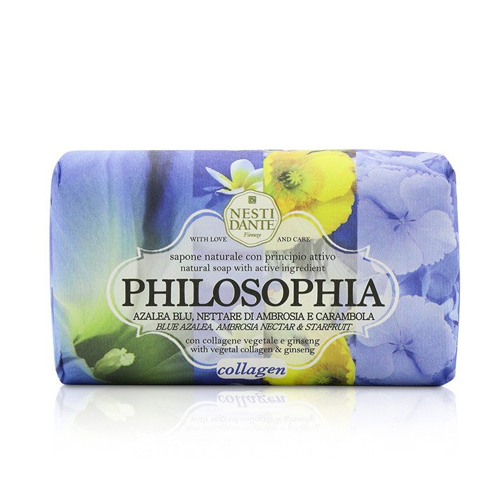 Nesti Dante Philosophia Jabón Natural - Collagen - Blue Azalea, Ambrosia Nectar & Starfruit With Vegetal Collagen & Ginseng 250g/8.8ozProduct Thumbnail