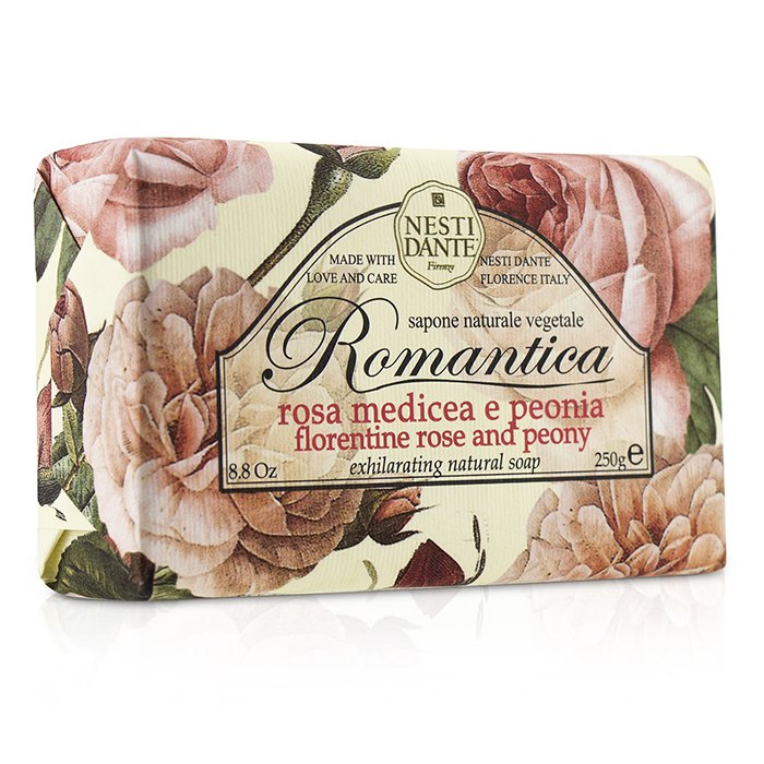Nesti Dante Вълнуващ натурален сапун Romantica - флорентинска роза и божур 250g/8.8ozProduct Thumbnail