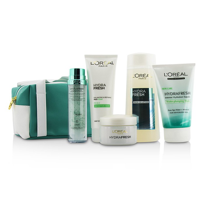 L'Oreal Hydrafresh Spa Experience Set: Mask-In Lotion + Essence + Emulsion + Mask + Mild Foam +Pouch (Exp. Date: 07/2017) 5pcs+1bagProduct Thumbnail