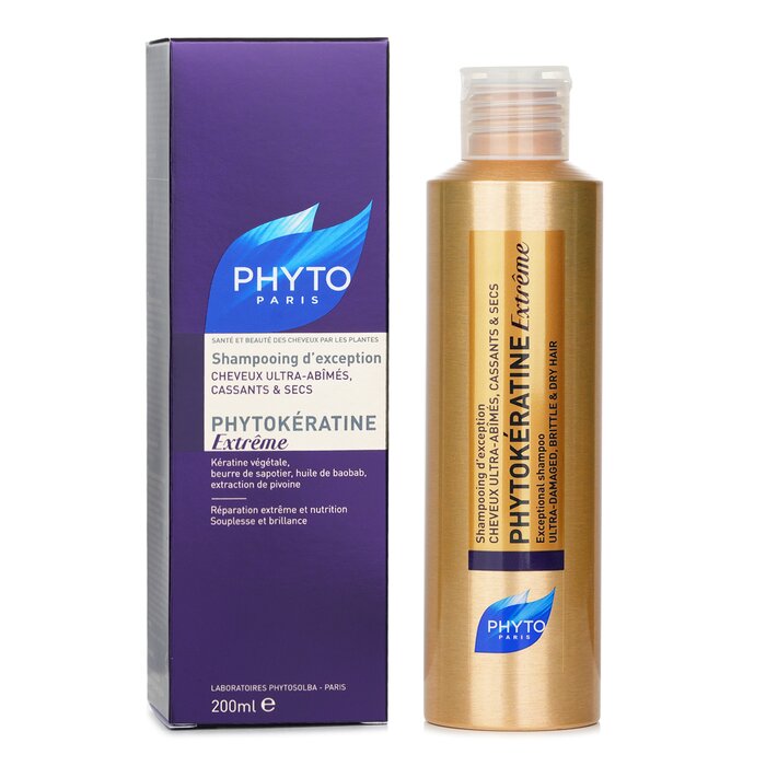 Phyto Phytokeratine Extreme Exceptional Shampoo (ultraskadet, skjørt og tørt hår) 200ml/6.7ozProduct Thumbnail