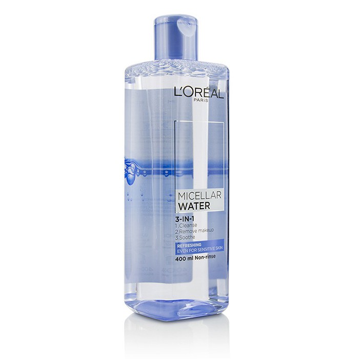 L'Oreal 3-In-1 Micellar Water (Refreshing) - Even For Sensitive Skin 400ml/13.3ozProduct Thumbnail