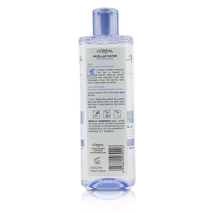 ロレアル L'Oreal 3-In-1 Micellar Water (Refreshing) - Even For Sensitive Skin 400ml/13.3ozProduct Thumbnail