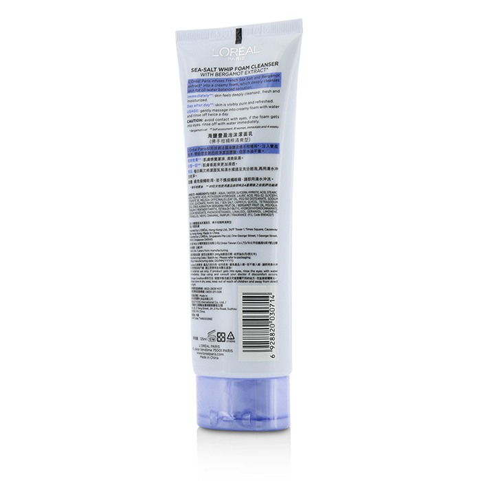 L'Oreal 歐萊雅 Sea-Salt Whip Foam Cleanser With Bergamot Extract - For Combination Skin 125ml/4.2ozProduct Thumbnail